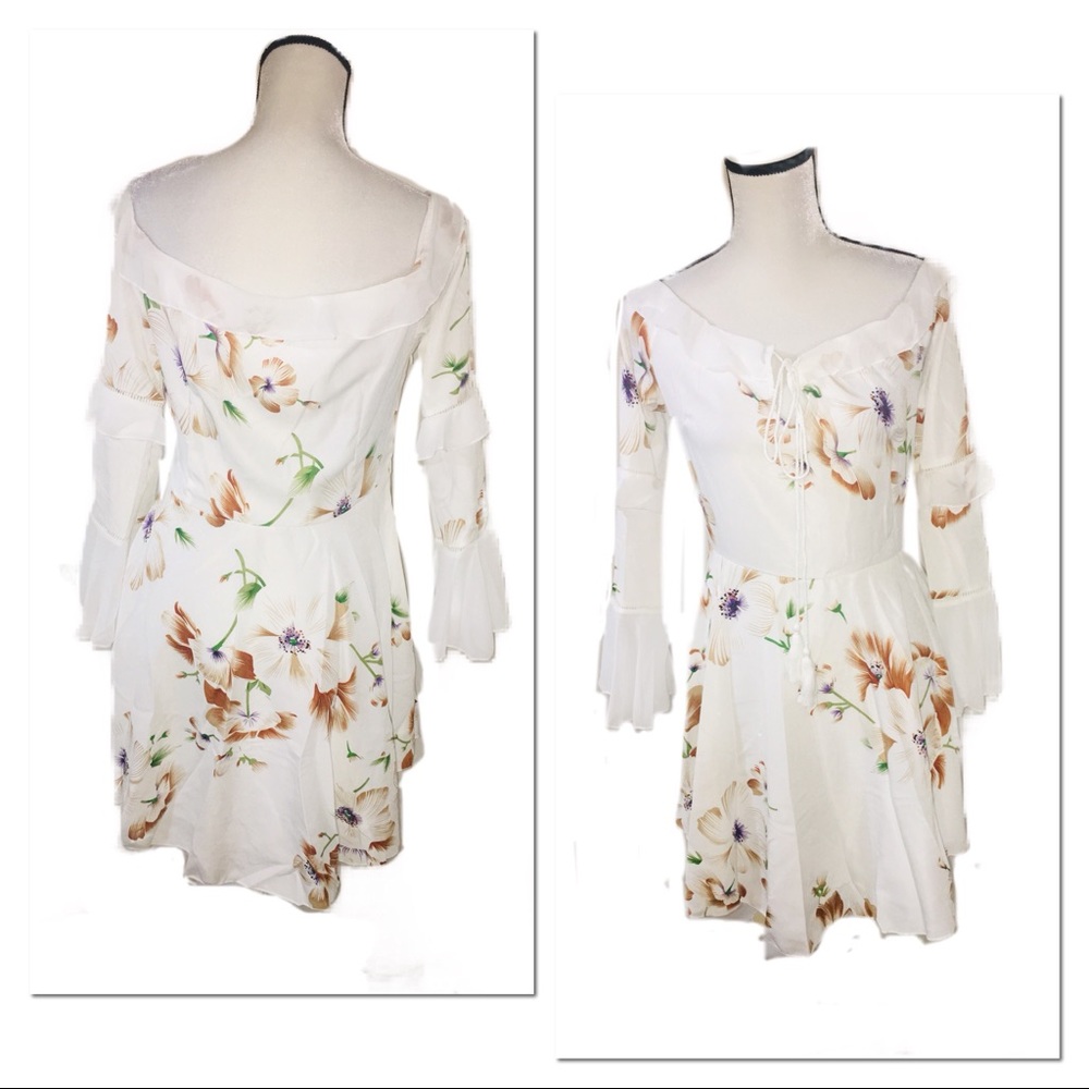 •HP! LAST 1 • Off Shoulder Floral Boho Dress• - Picture 4 of 8
